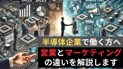 半導体企業の社員が知っておくべき『営業』と『マーケティング』の違いとは？