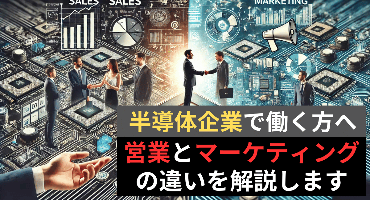 半導体企業の社員が知っておくべき『営業』と『マーケティング』の違いとは？