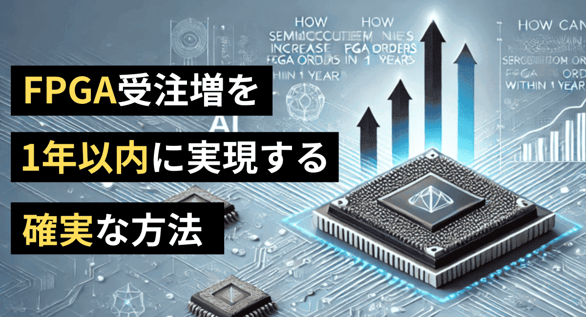 半導体企業がFPGAの受注増を1年以内に実現する確実な方法